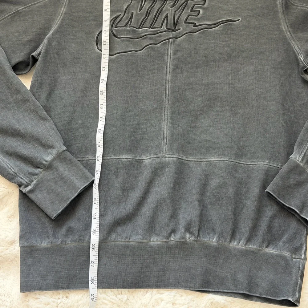 Nike Men's Charcoal Cotton Crewneck Sweatshirt - S